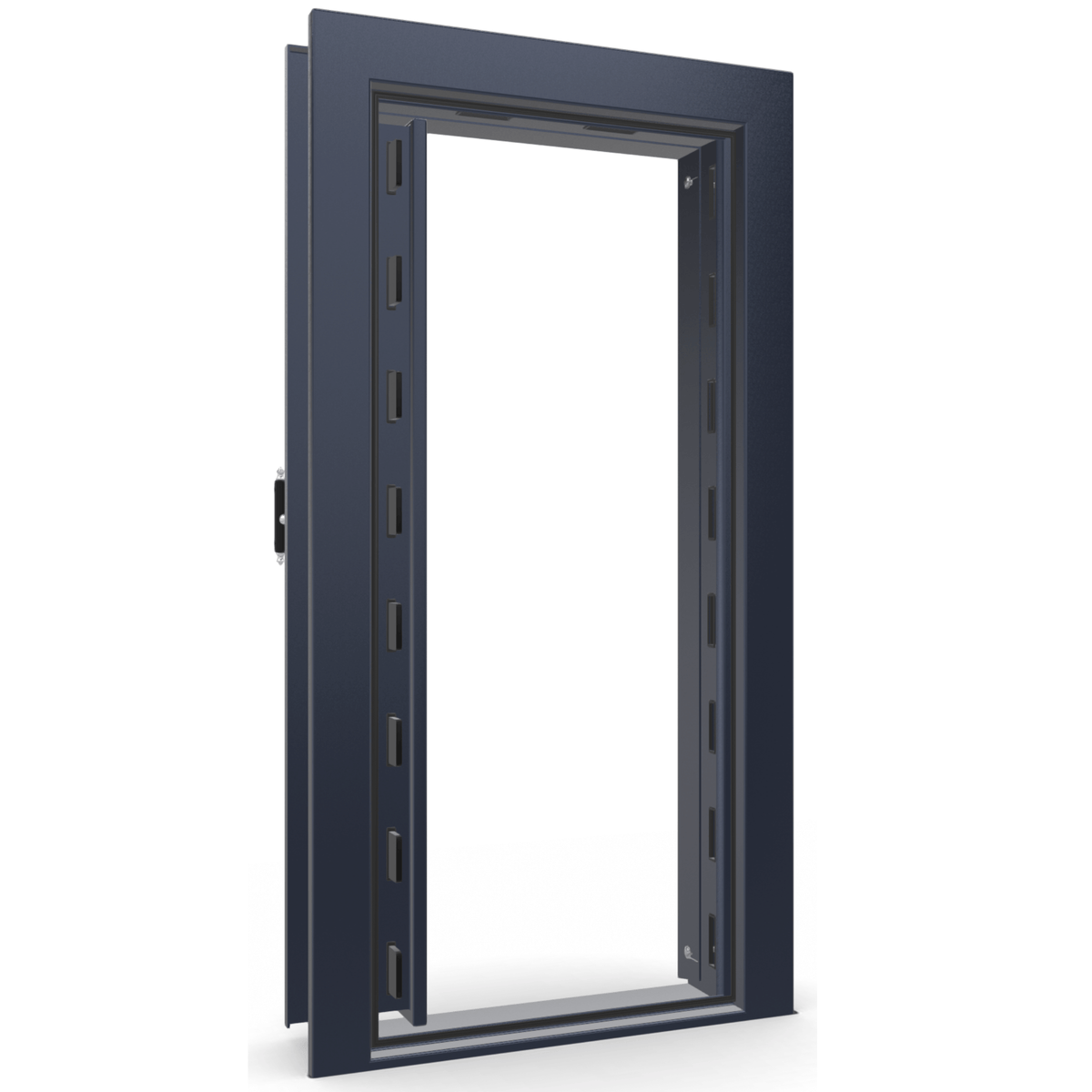 Vault Door Series | In-Swing | Left  Hinge | Blue Gloss | Mechanical Lock - open