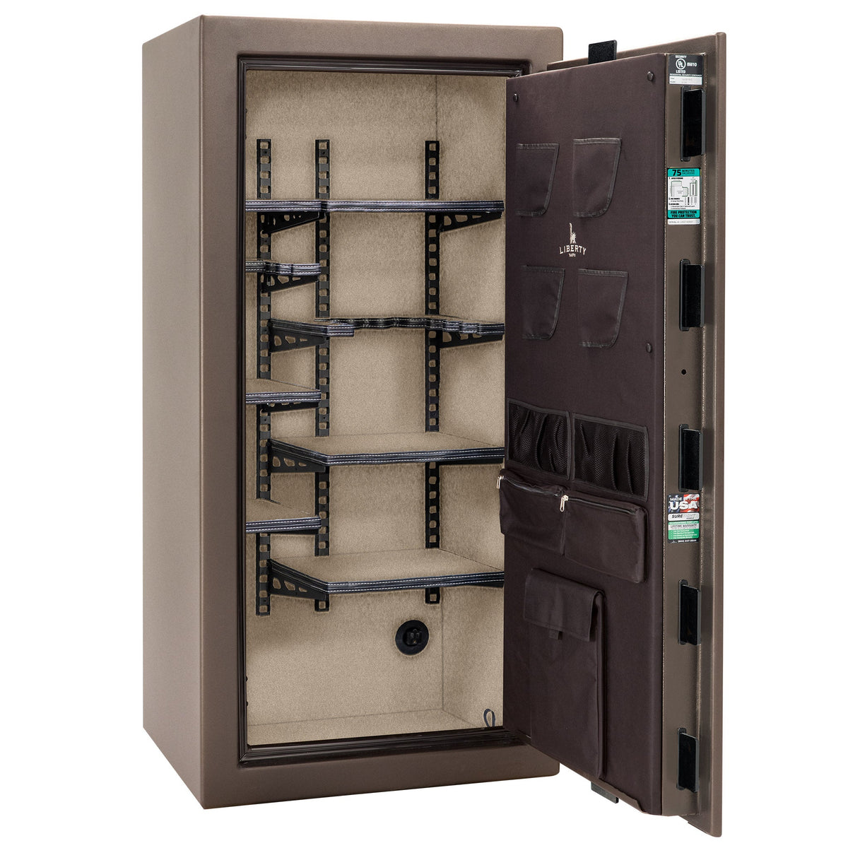 Colonial Series | Level 4 Security | 75 Minute Fire Protection | 23 PRO FLEX | DIMENSIONS: 60.5&quot;(H) X 30&quot;(W) X 22&quot;(D*) | Bronze Textured | Electronic Lock - Open